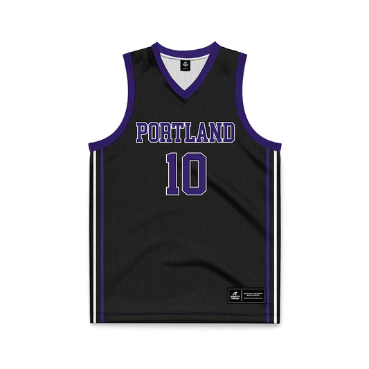 Portland - NCAA Women's Basketball : Natalie Fraley - Black Basketball Jersey-0