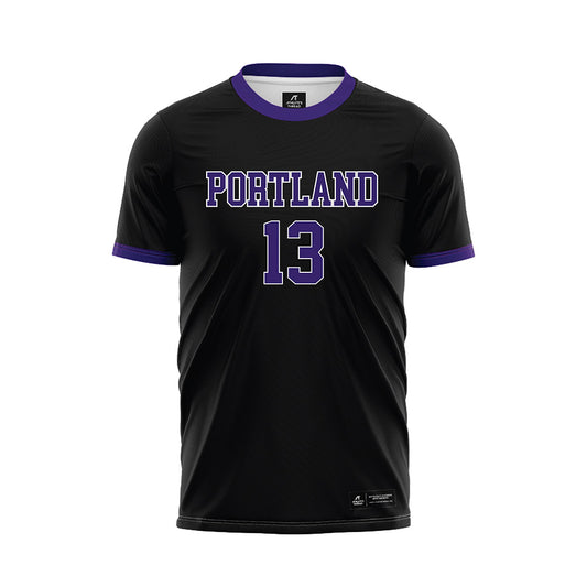 Portland - NCAA Women's Soccer : Nevaeh Peregrina - Black Soccer Jersey-0