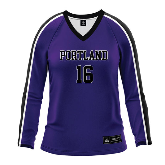 Portland - NCAA Women's Volleyball : Callie Pieper - Purple Volleyball Jersey-0