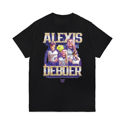 Washington - NCAA Softball : Alexis DeBoer - Collage Premium T-Shirt-0
