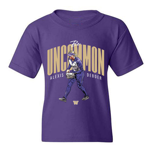Washington - NCAA Softball : Alexis DeBoer - Individual Caricature Youth T-Shirt-0