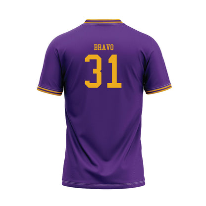PVAMU - NCAA Baseball : Leonardo Bravo - Purple Baseball Jersey-1