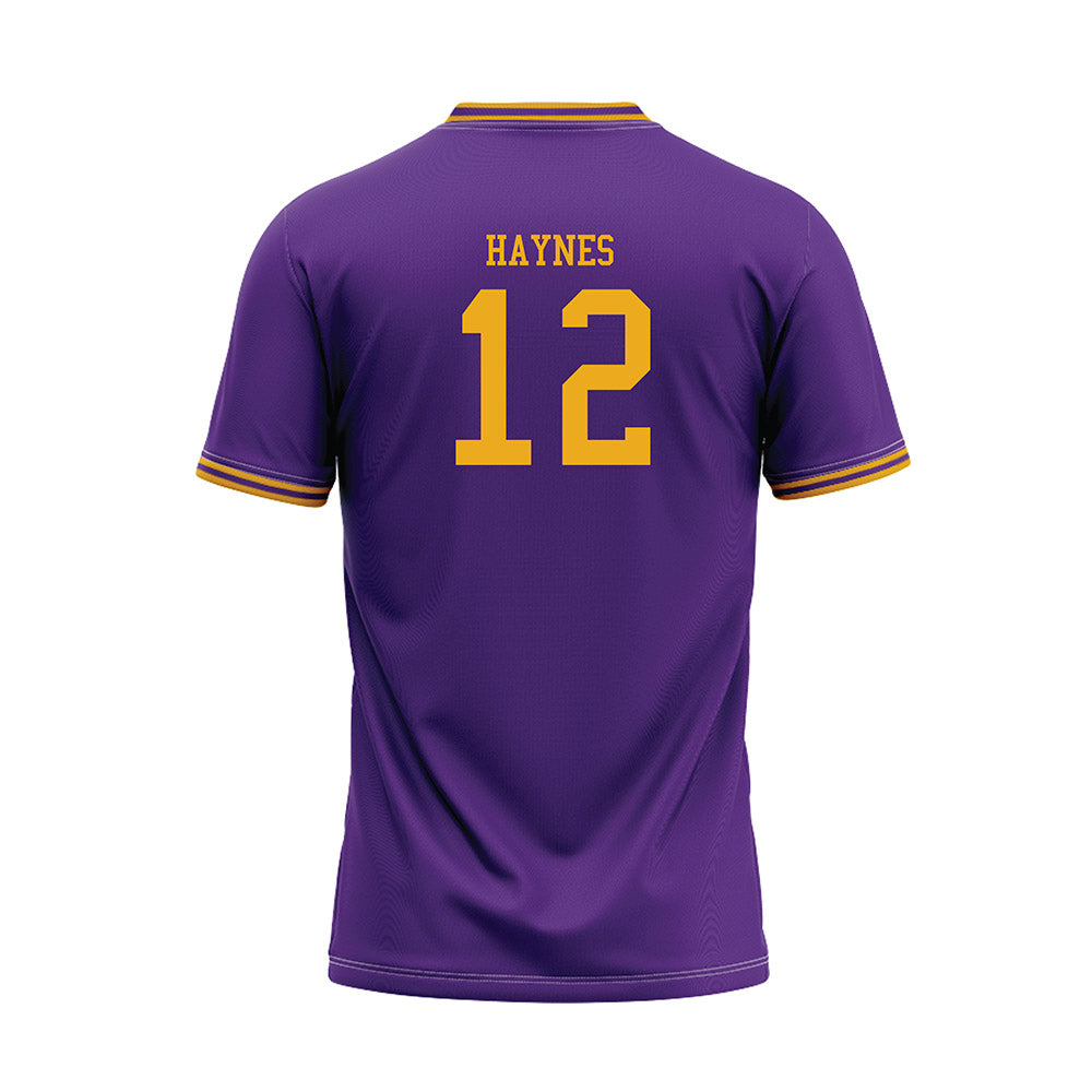 PVAMU - NCAA Baseball : Kenneth Haynes - Purple Baseball Jersey-1