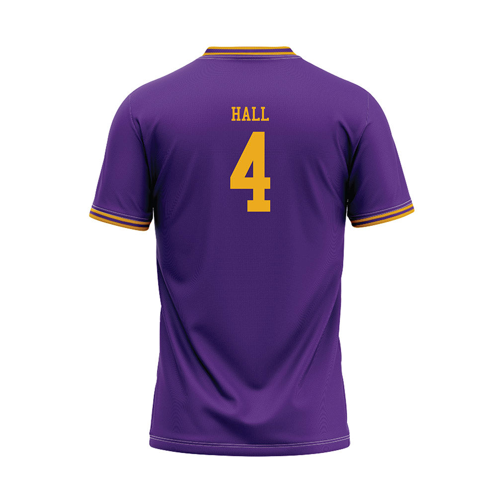 PVAMU - NCAA Baseball : Blake Hall - Purple Baseball Jersey-1