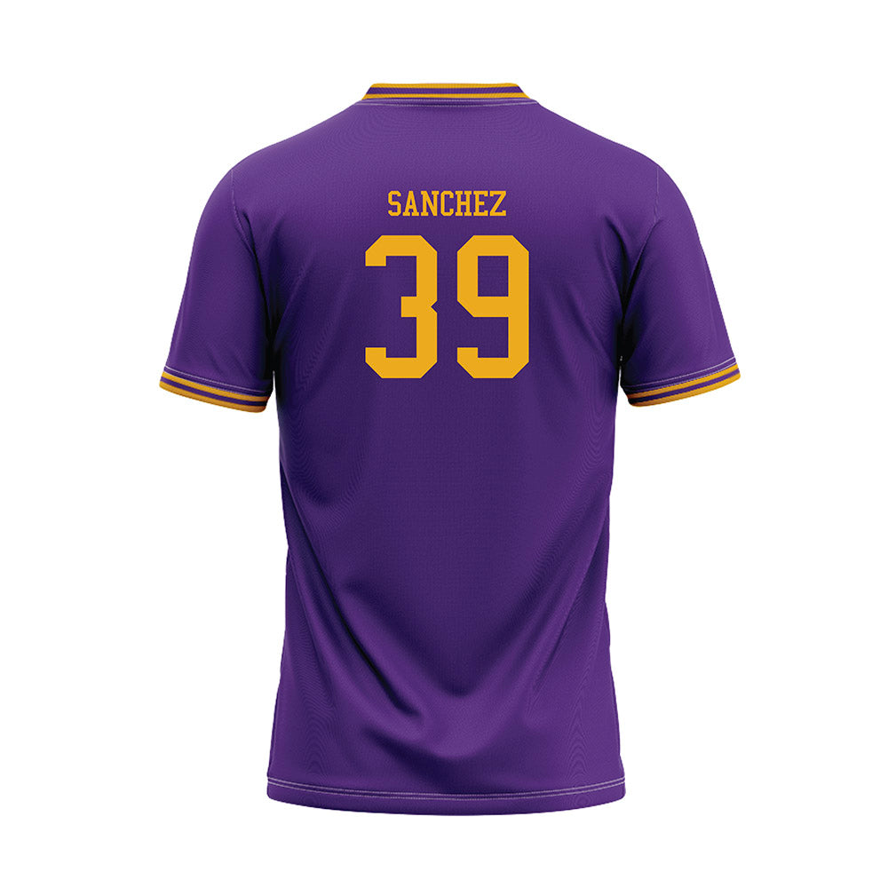 PVAMU - NCAA Baseball : Trace Sanchez - Purple Baseball Jersey-1