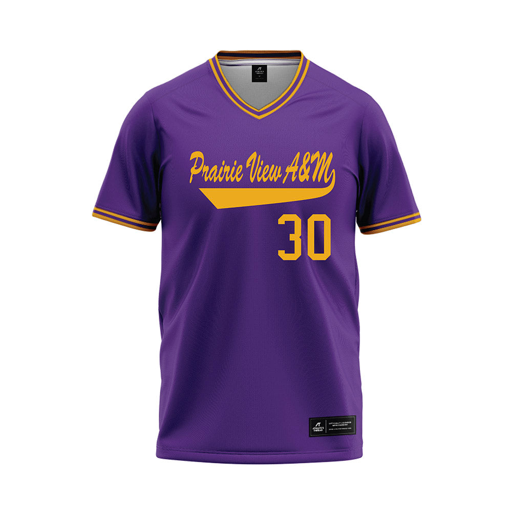 PVAMU - NCAA Baseball : Mac Bowie - Purple Baseball Jersey-0