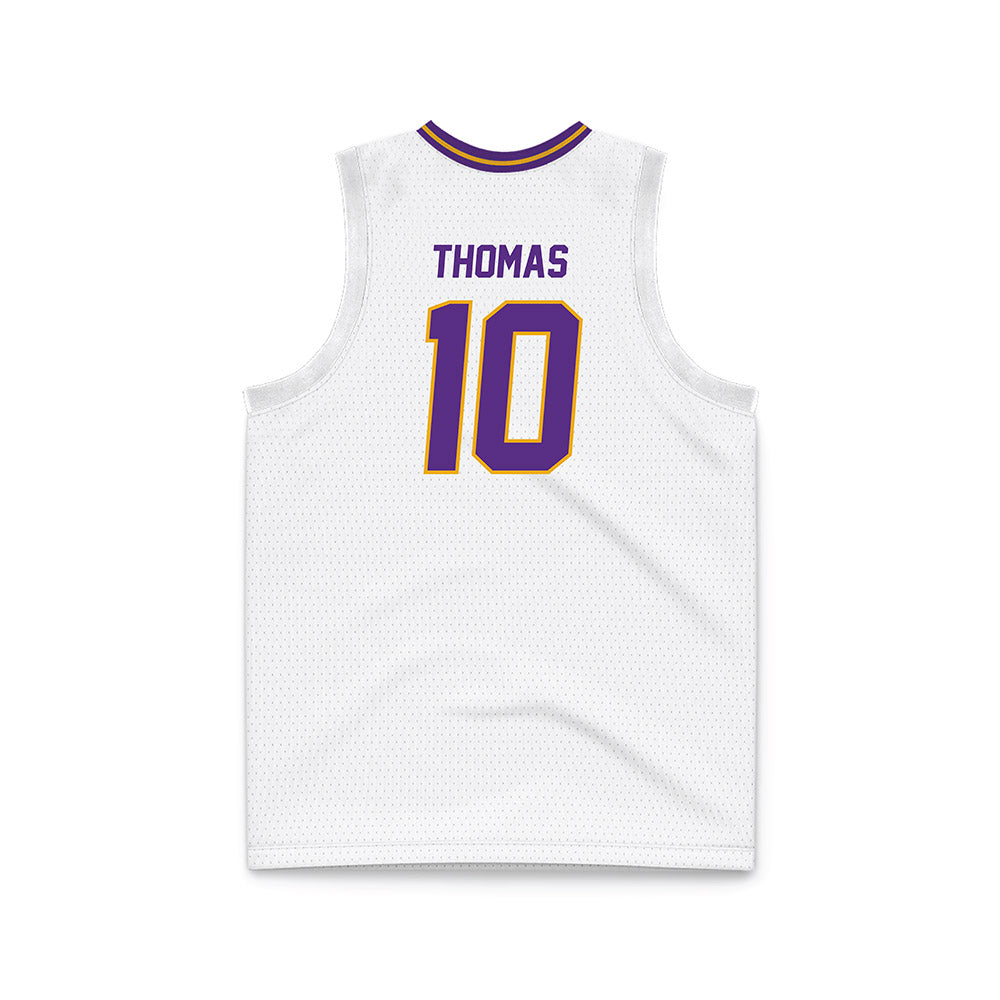 PVAMU - NCAA Men's Basketball : Jannoy Thomas - White Basketball Jersey-1