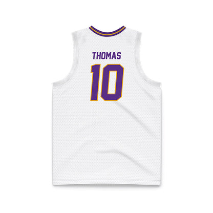 PVAMU - NCAA Men's Basketball : Jannoy Thomas - White Basketball Jersey-1