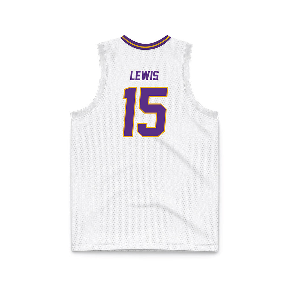 PVAMU - NCAA Men's Basketball : Seryee Lewis - White Basketball Jersey-1