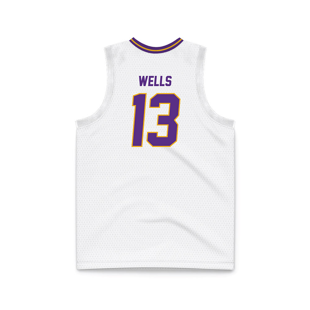 PVAMU - NCAA Men's Basketball : Cory Wells - White Basketball Jersey-1
