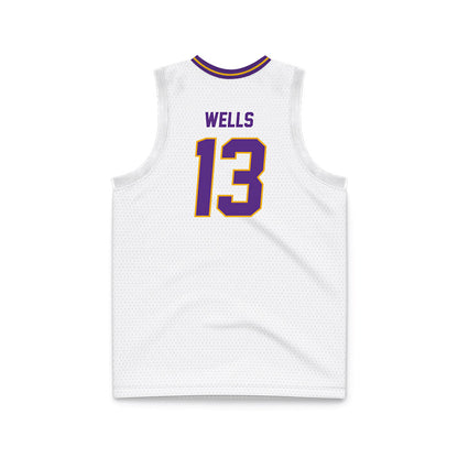 PVAMU - NCAA Men's Basketball : Cory Wells - White Basketball Jersey-1