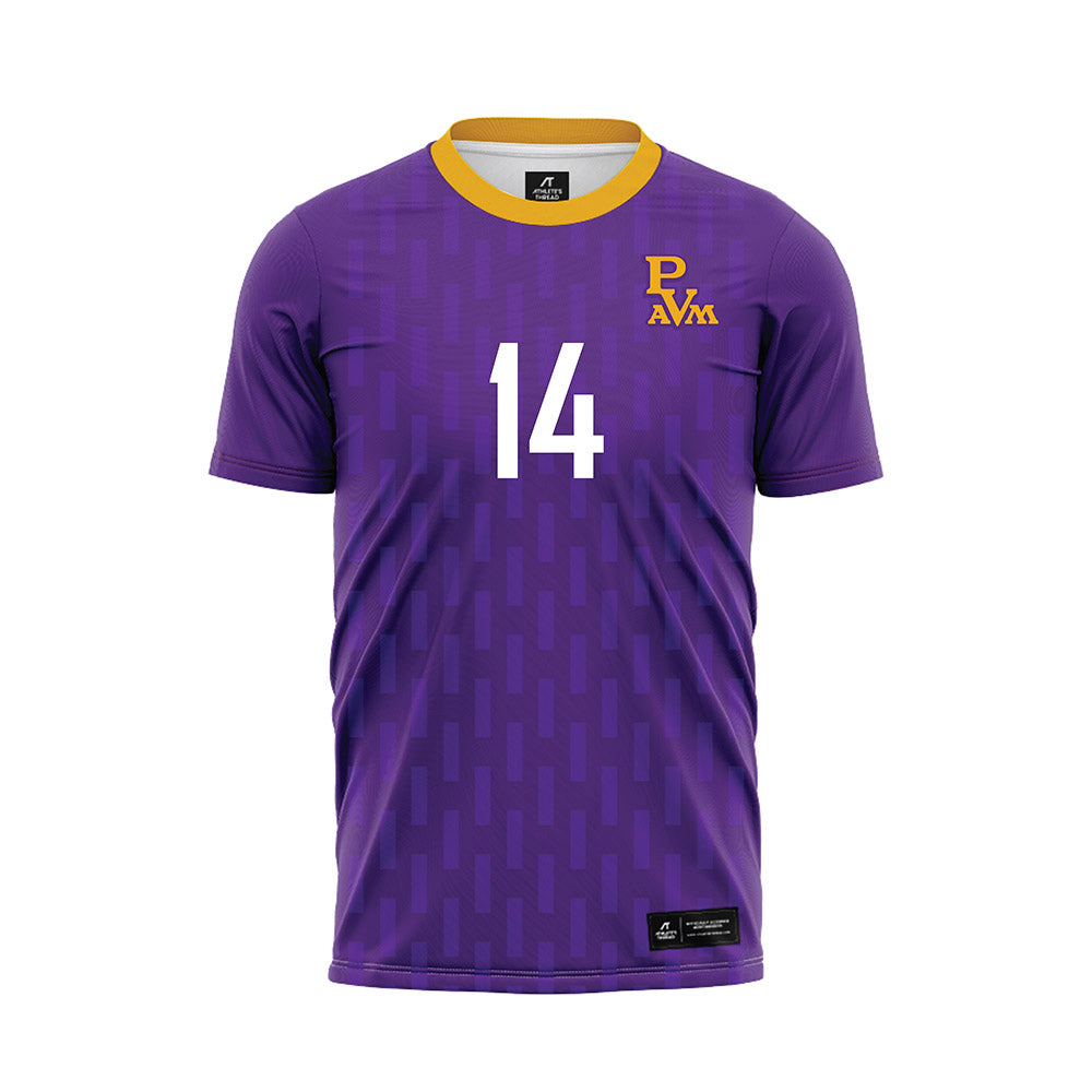 PVAMU - NCAA Women's Soccer : Amelia Olowu - Purple Soccer Jersey-0