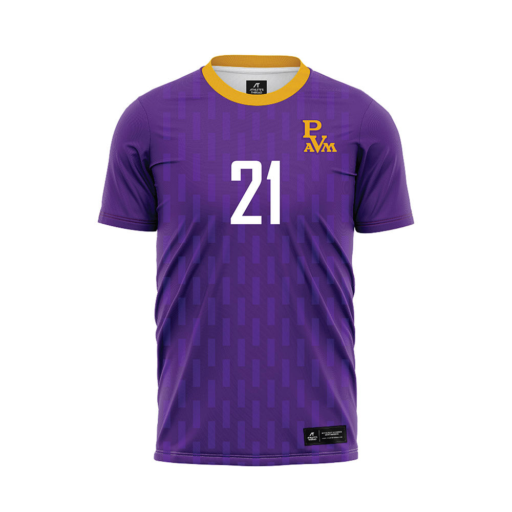 PVAMU - NCAA Women's Soccer : Destini Twiggs - Purple Soccer Jersey-0