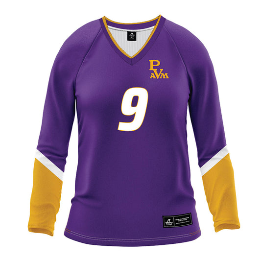 PVAMU - NCAA Women's Volleyball : Jade Coates - Purple Volleyball Jersey-0