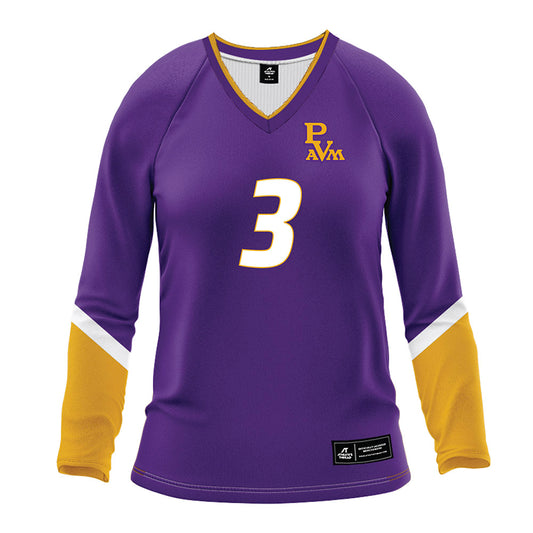 PVAMU - NCAA Women's Volleyball : MaKinzie Taplin - Purple Volleyball Jersey-0