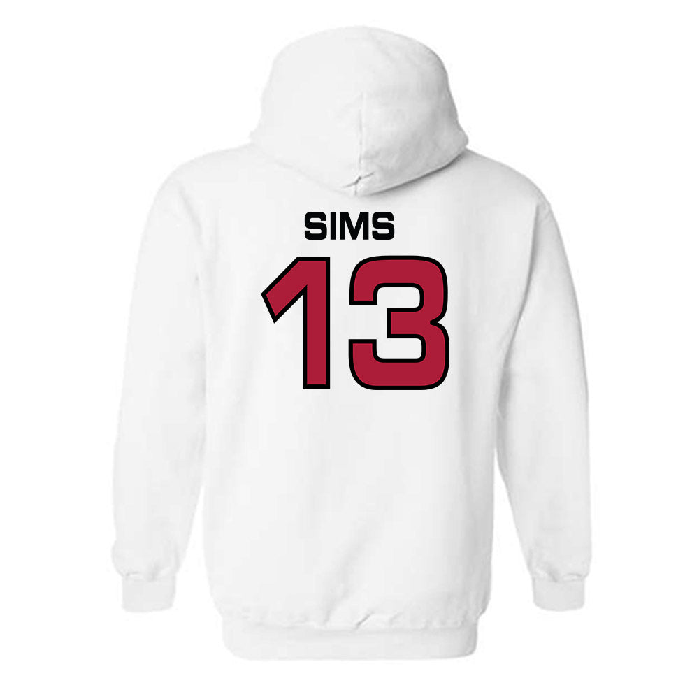 CWU - NCAA Women's Basketball : Capri Sims - Classic Shersey Hooded Sweatshirt-1