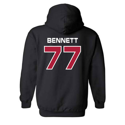 CWU - NCAA Football : Charlie Bennett - Classic Shersey Hooded Sweatshirt-1