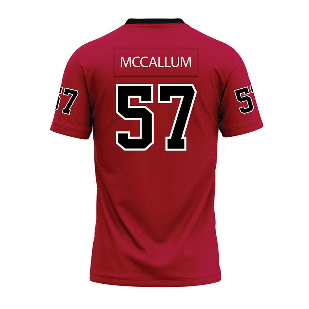 CWU - NCAA Football : Jaxin McCallum - Crimson Premium Football Jersey-3