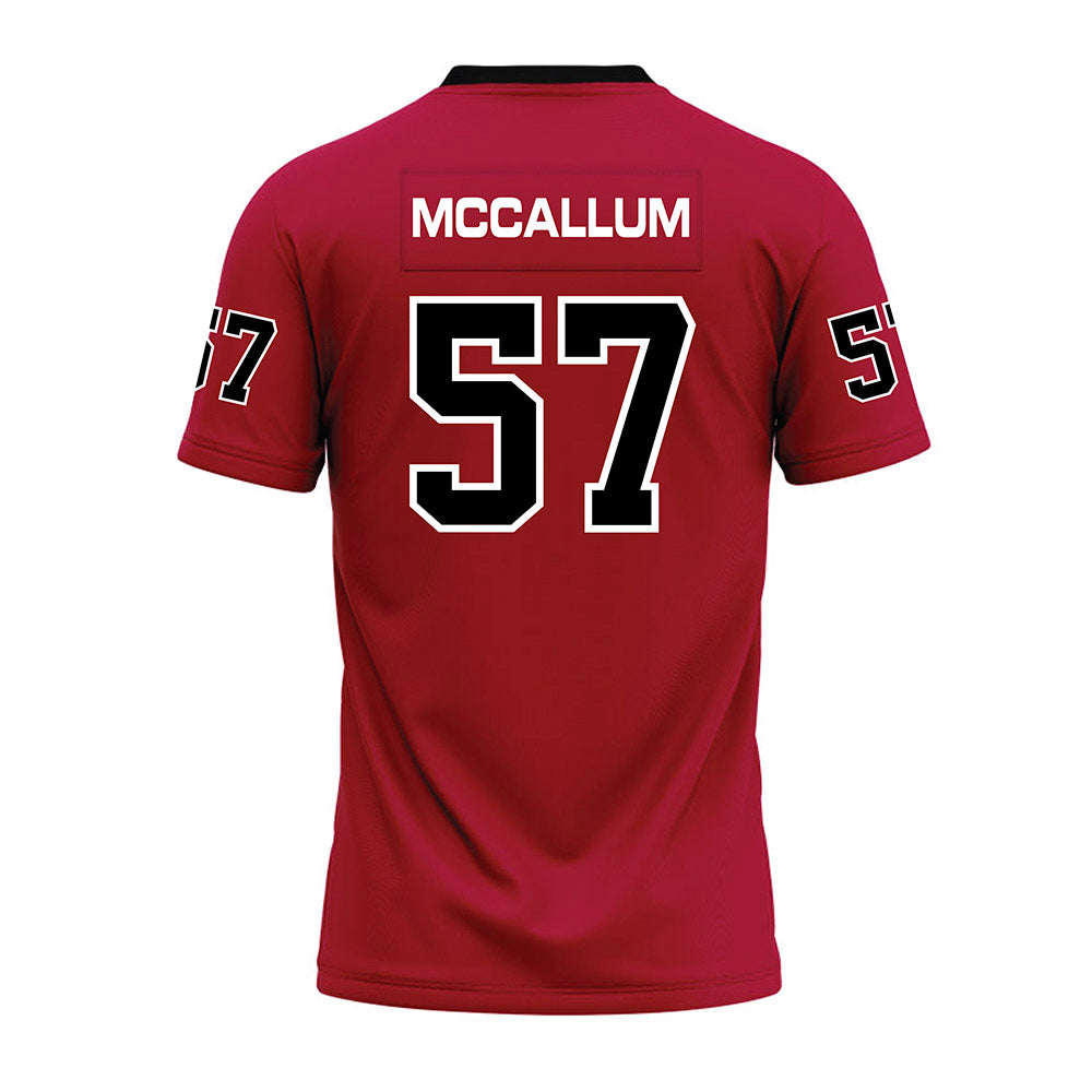 CWU - NCAA Football : Jaxin McCallum - Crimson Premium Football Jersey-2