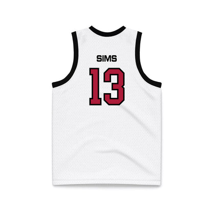 CWU - NCAA Women's Basketball : Capri Sims - White Basketball Jersey-1