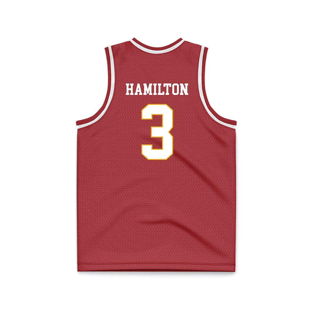 UMSL - NCAA Men's Basketball : Jake Hamilton - red Basketball Jersey-1