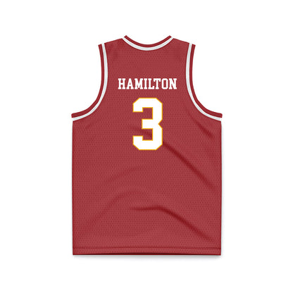 UMSL - NCAA Men's Basketball : Jake Hamilton - red Basketball Jersey-1