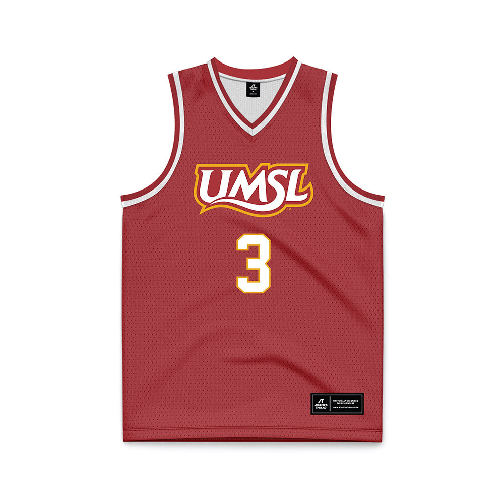 UMSL - NCAA Men's Basketball : Jake Hamilton - red Basketball Jersey-0