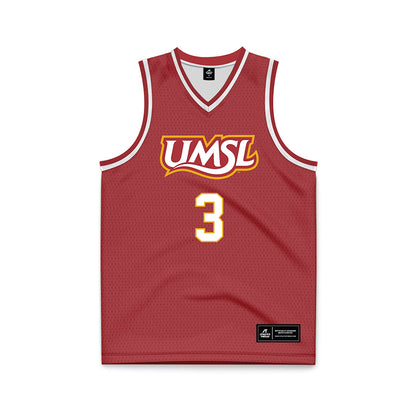 UMSL - NCAA Men's Basketball : Jake Hamilton - red Basketball Jersey-0