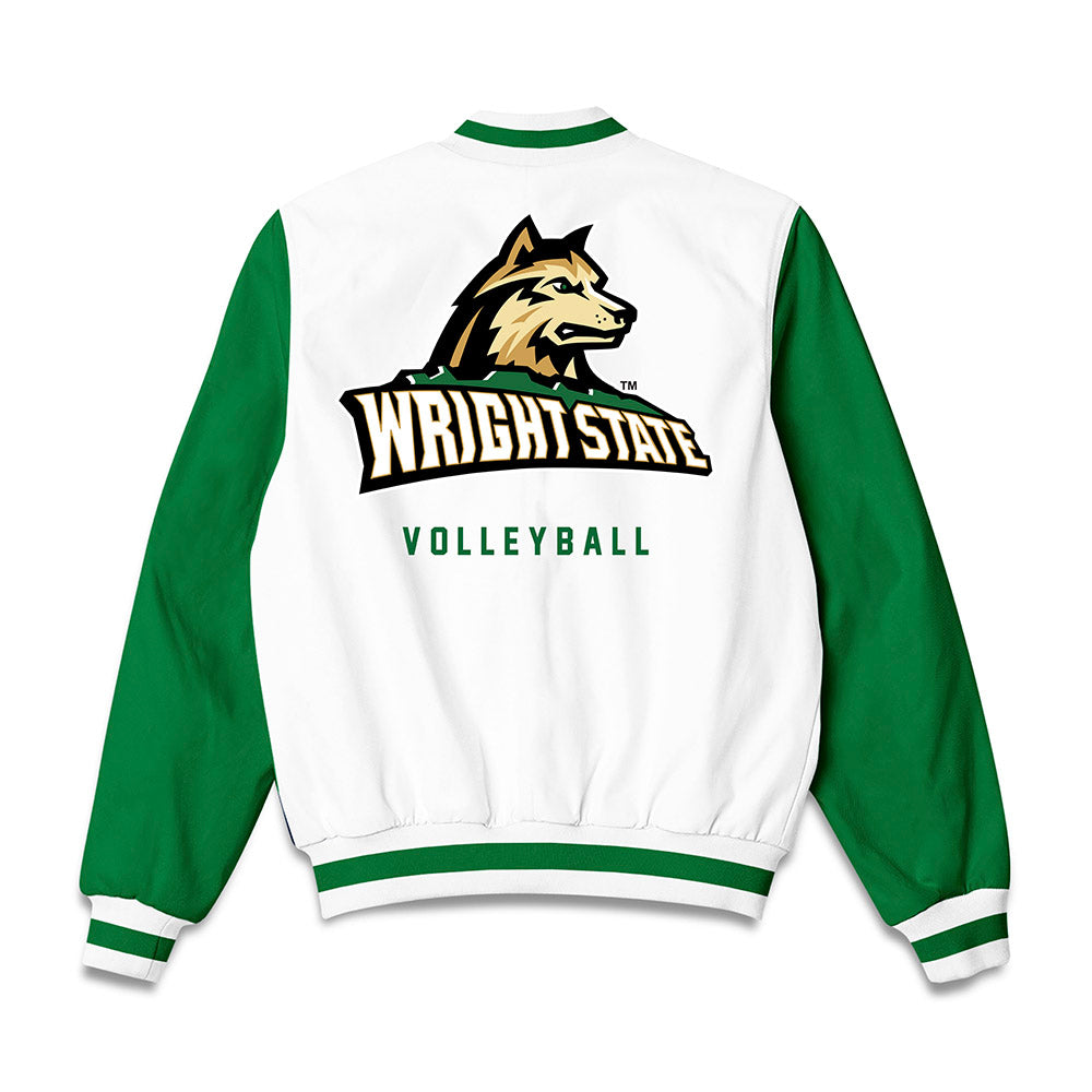 Wright State - NCAA Women's Volleyball : Ella Gaona - Bomber Jacket-1