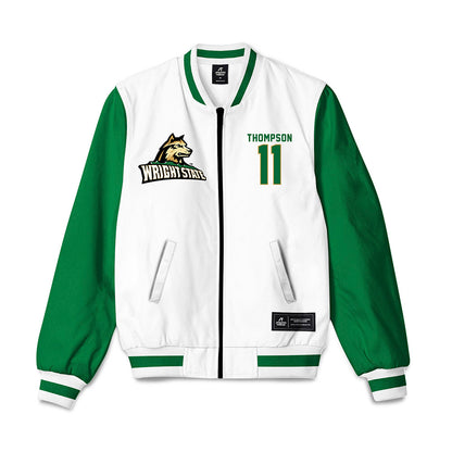 Wright State - NCAA Baseball : JJ Thompson - Bomber Jacket-0