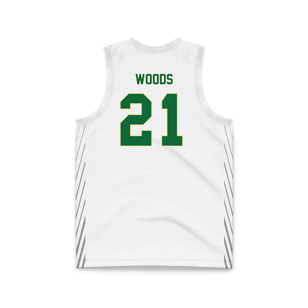 Wright State - NCAA Men's Basketball : Logan Woods - White Basketball Jersey-1