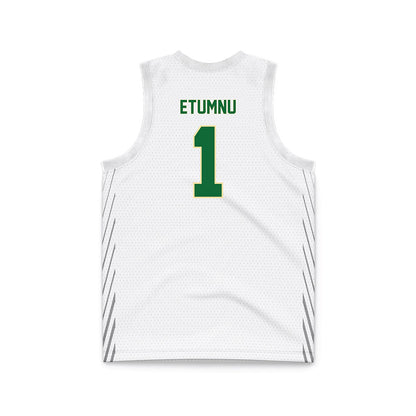 Wright State - NCAA Men's Basketball : Bryan Etumnu - White Basketball Jersey-1