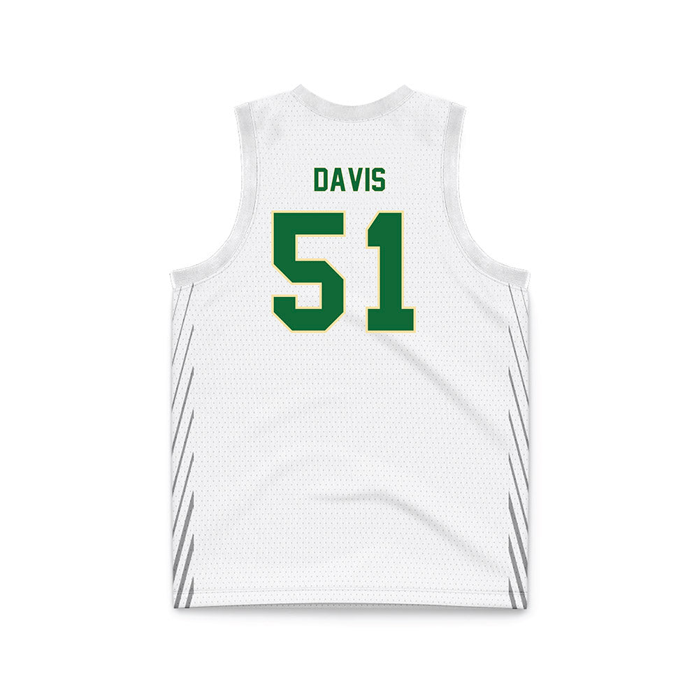 Wright State - NCAA Men's Basketball : Ayden Davis - White Basketball Jersey-1
