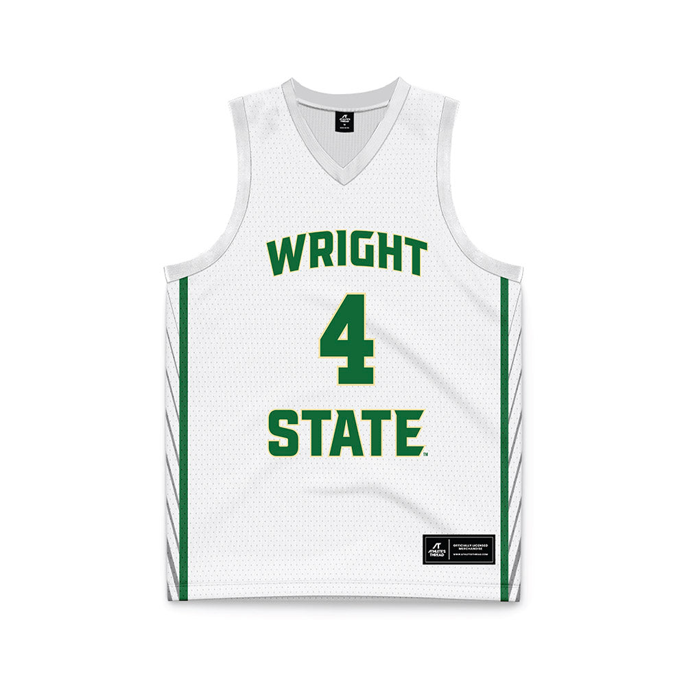 Wright State - NCAA Men's Basketball : Kellen Pickett - White Basketball Jersey-0