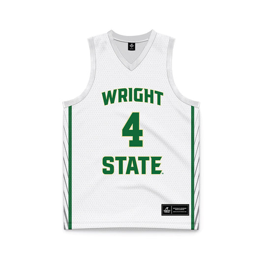 Wright State - NCAA Men's Basketball : Kellen Pickett - White Basketball Jersey-0