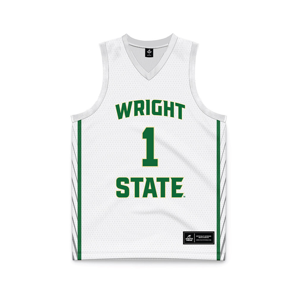 Wright State - NCAA Men's Basketball : Bryan Etumnu - White Basketball Jersey-0