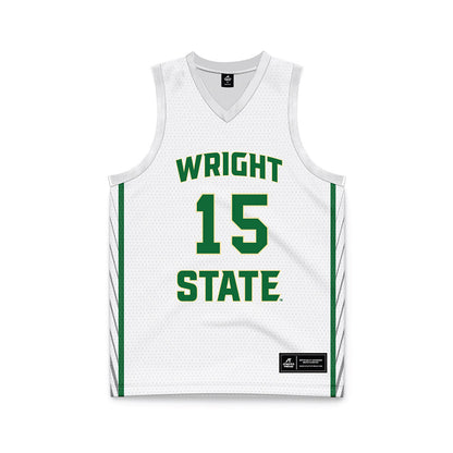 Wright State - NCAA Men's Basketball : Isaiah-Michael Williams - White Basketball Jersey-0