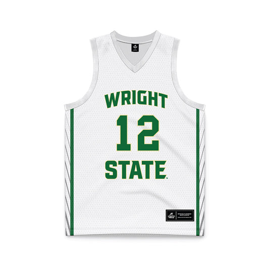 Wright State - NCAA Men's Basketball : PJ Douglas - White Basketball Jersey-0