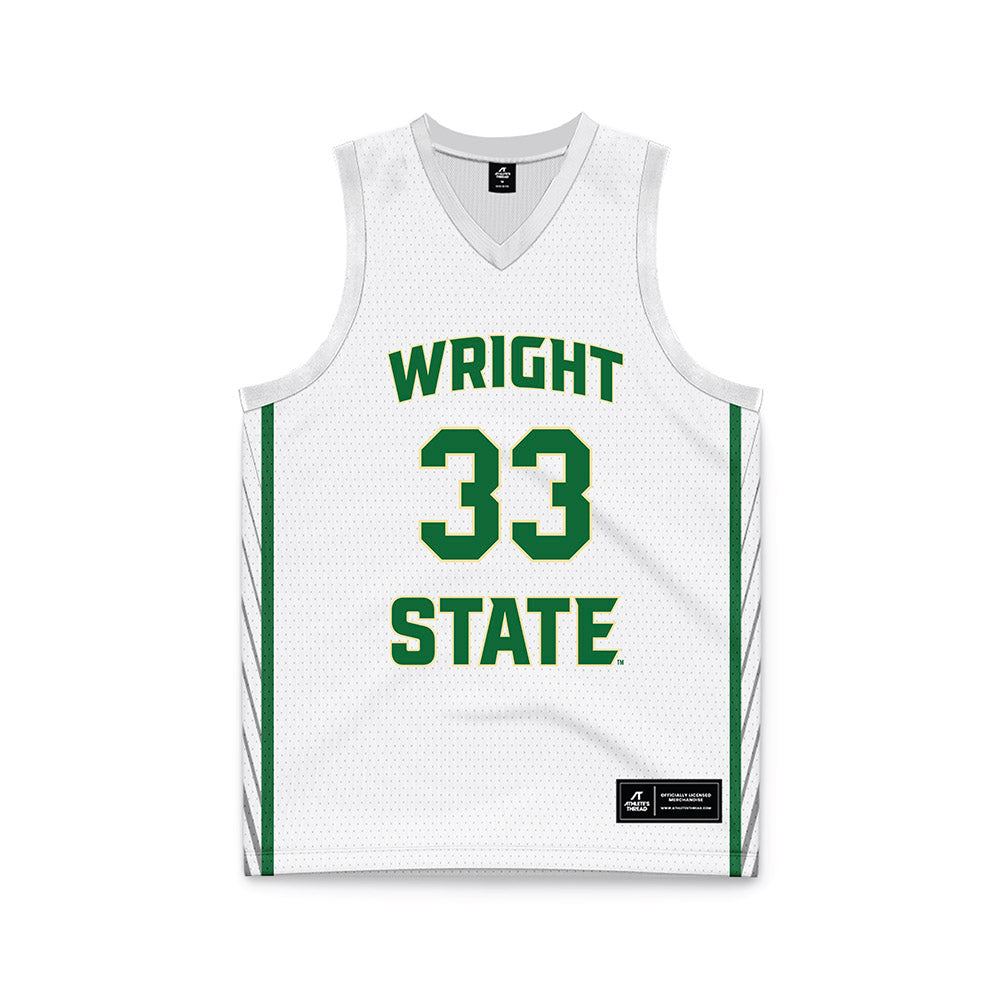 Wright State - NCAA Men's Basketball : Michael Imariagbe - White Basketball Jersey-0