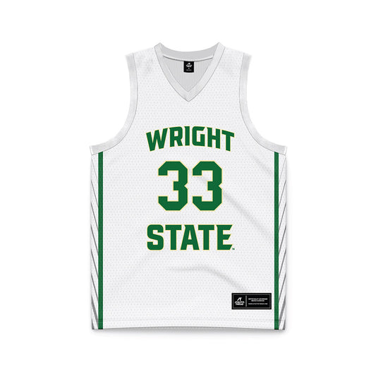 Wright State - NCAA Men's Basketball : Michael Imariagbe - White Basketball Jersey-0