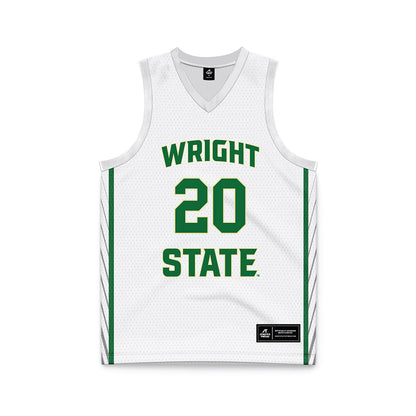 Wright State - NCAA Men's Basketball : Andrea Holden - White Basketball Jersey-0