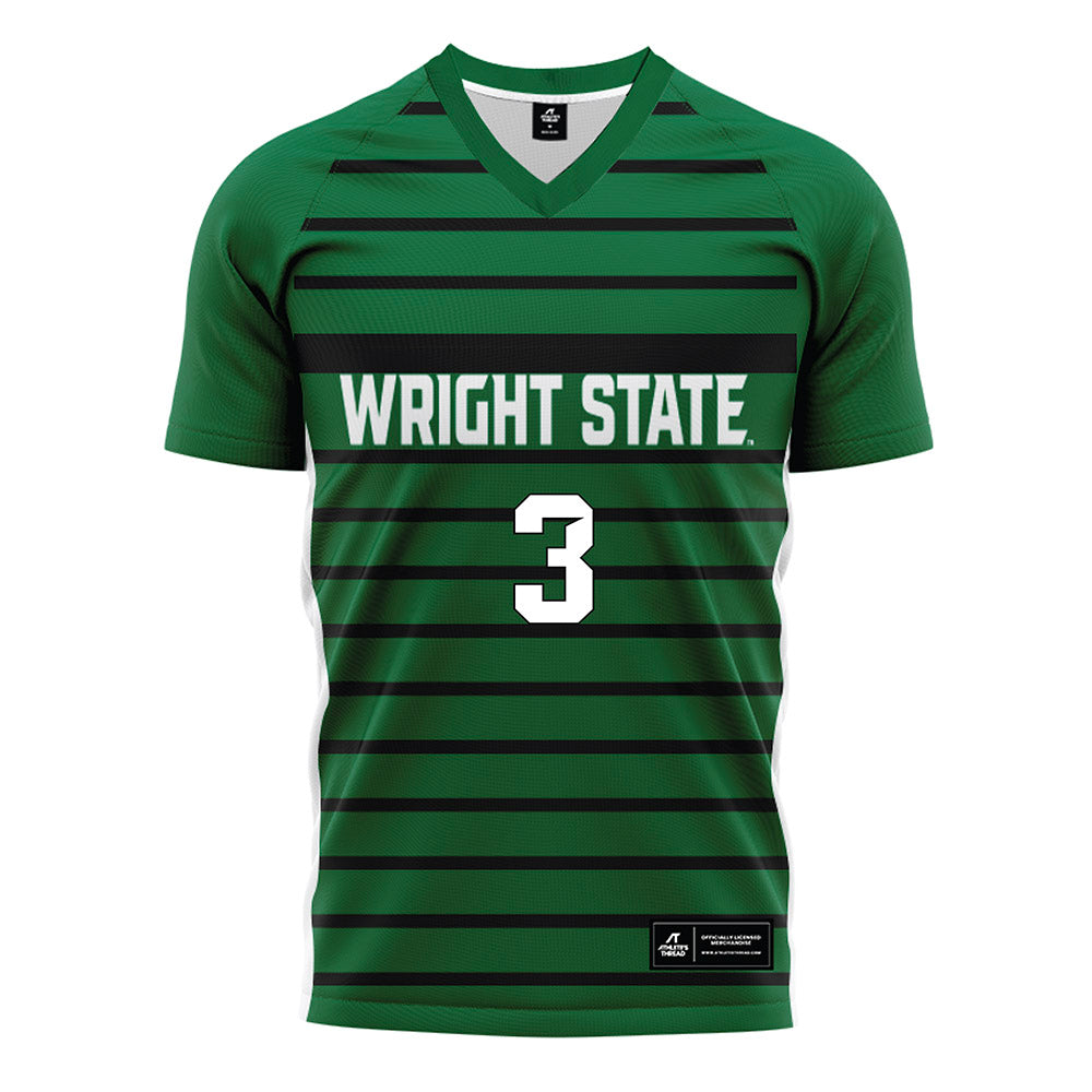 Wright State - NCAA Men's Soccer : Nate Erre - Green Soccer Jersey-0