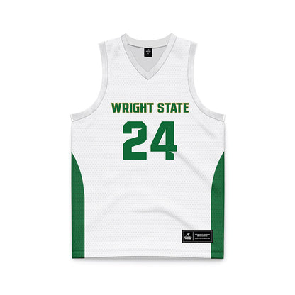 Wright State - NCAA Women's Basketball : Olivia Brown - White Basketball Jersey-0