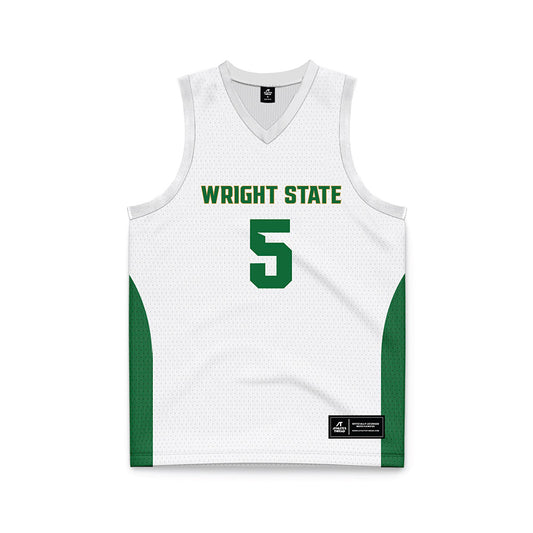 Wright State - NCAA Women's Basketball : Claire Henson - White Basketball Jersey-0