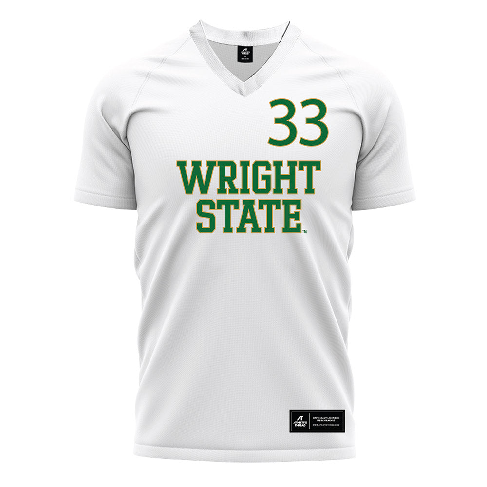 Wright State - NCAA Women's Soccer : Caitlin Burger - White Soccer Jersey-0