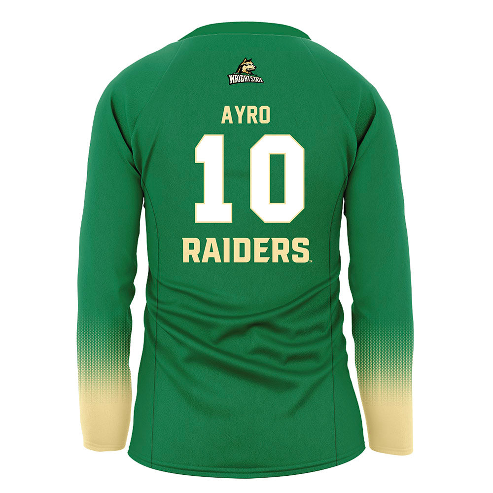 Wright State - NCAA Women's Volleyball : Mya Ayro - Green Volleyball Jersey-1