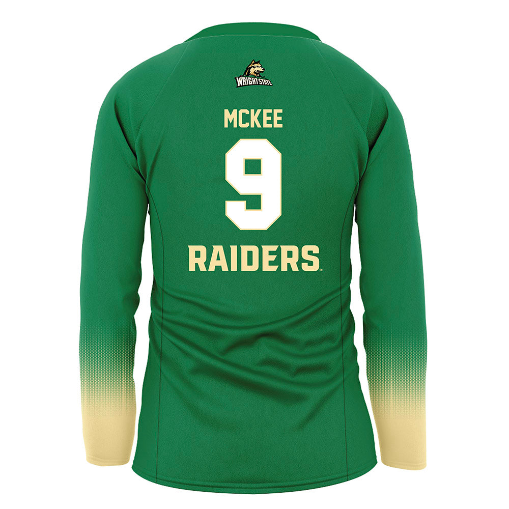 Wright State - NCAA Women's Volleyball : Greta McKee - Green Volleyball Jersey-1