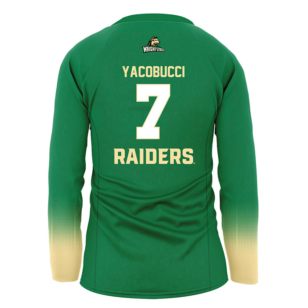 Wright State - NCAA Women's Volleyball : Lauren Yacobucci - Green Volleyball Jersey-1