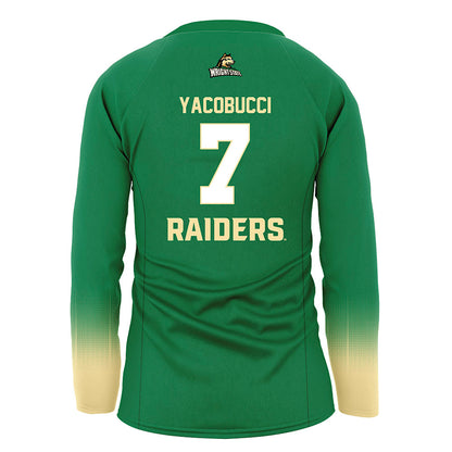 Wright State - NCAA Women's Volleyball : Lauren Yacobucci - Green Volleyball Jersey-1