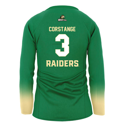 Wright State - NCAA Women's Volleyball : Taygan Corstange - Green Volleyball Jersey-1